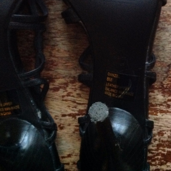 Steve Madden Danzel Birdcage Pump Black Leather - Sz 8 - Picture 12 of 15